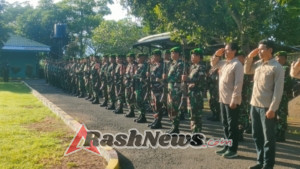 Awali Desember, Kodim 1614/Dompu Mantapkan Kesiapan Tugas Lewat Upacara Bendera
