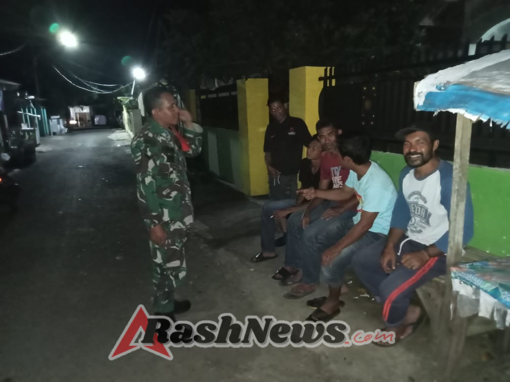 Patroli Ronda Malam Koramil Dompu Berjalan Lancar dan Kondusif