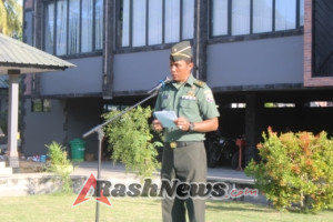 Mayor Cpl. Rusdimail Pimpin Upacara Bendera di Makodim 1608/Bima dengan Aman dan Lancar