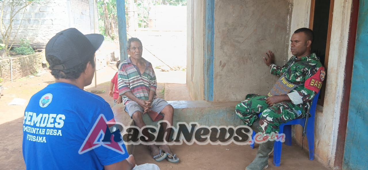 Komsos Babinsa di Desa Fuisama Fokus pada Kesiapsiagaan Lingkungan dan Keselamatan Warga
