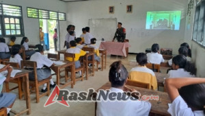 Satgas Pos Nunura Beri Pembekalan Wawasan Kebangsaan di SMAK Aloysius Gonzaga Raihat