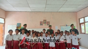 Peduli Pendidikan, Satgas Pamtas RI–RDTL Beri Pembelajaran Matematika kepada Siswa Perbatasan