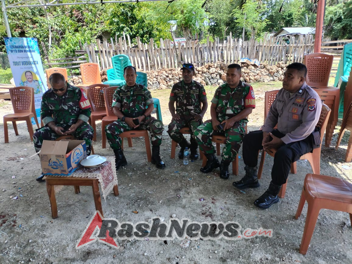 Koramil 1627-02/Pantai Baru Melayat ke Rumah Duka Almarhum Aipda Eliyazar Beten