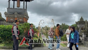 Antisipasi Gangguan Kamtibmas dan Wujudkan Kenyamanan Wisatawan, Personel Sat Samapta Polres Bangli Gelar Patroli Rutin di Obyek Wisata