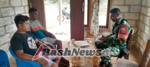 Babinsa Ajak Warga Tetap Waspada Cuaca Ekstrem saat Monitoring Wilayah Binaan