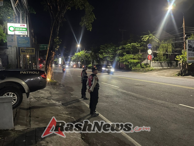 Cegah Konvoi Dan Balapan Motor  Polsek Kuta Utara Patroli Di Jalan Gatsu Barat