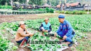 Polairud Polres Bangli Sambang Petani Danau Batur, Dukung Ketahanan Pangan dan Imbau Waspada Cuaca Ekstrem