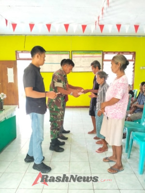 Dukung Kesejahteraan Warga, Babinsa Batutua Dampingi Distribusi BLT Tahun Anggaran 2025