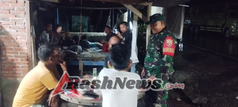 Patroli Malam Aman dan Lancar, Koramil 1628-02 Matangkan Program Pengawasan dan Pembinaan Desa