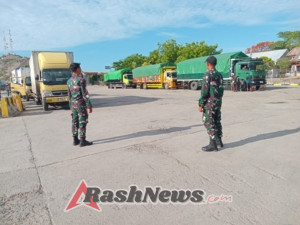 Kodim 1628/KSB Siaga di Pelabuhan Poto Tano, Koramil 1628-04/Poto Tano Awasi Mobilitas Penumpang
