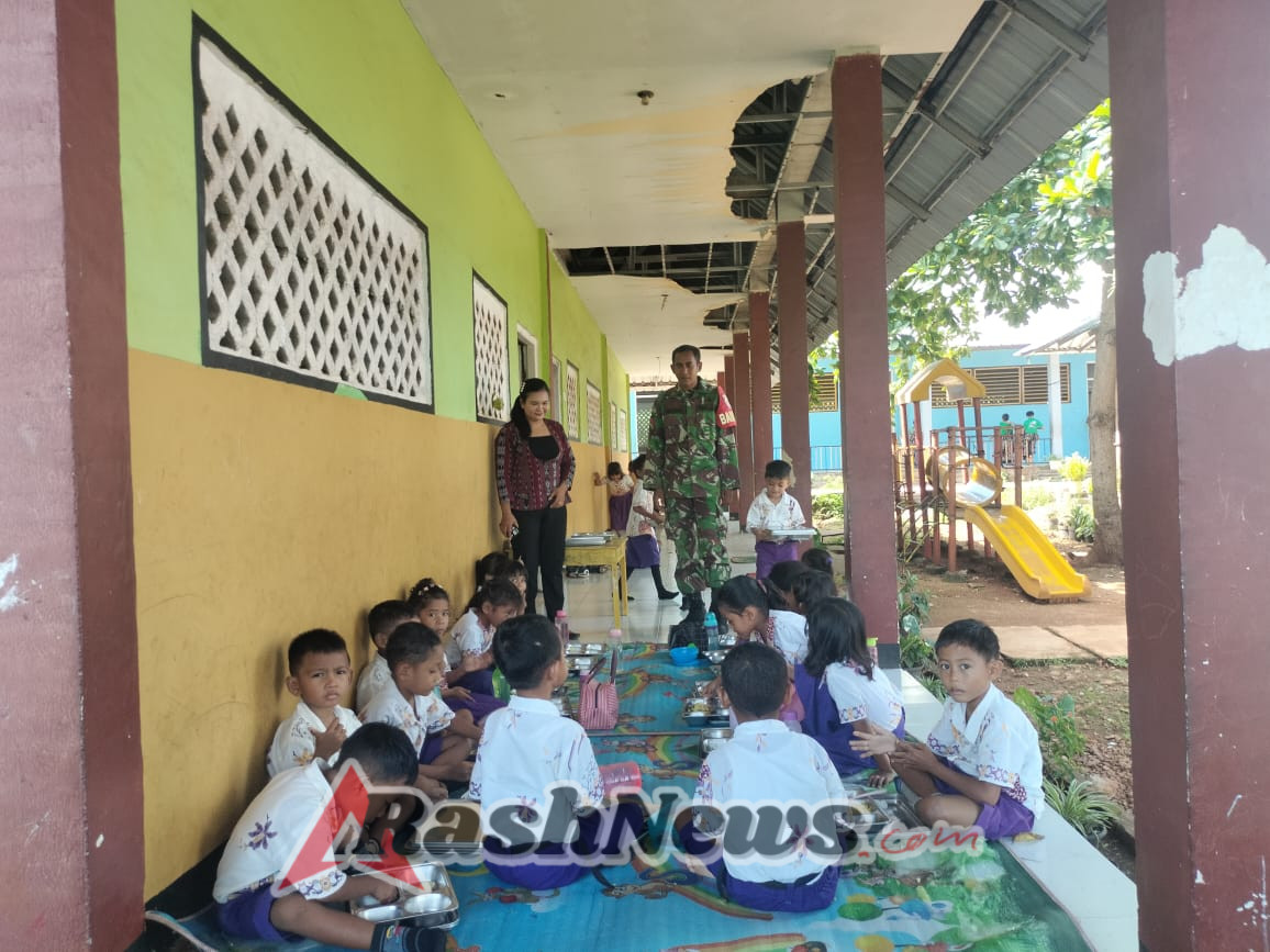 Koramil 1627-02/Pantai Baru Pastikan Program Gizi Gratis Berjalan Lancar