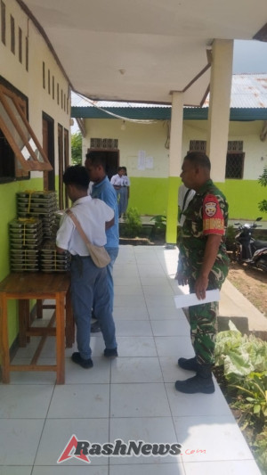 Koramil 1627-02/Rote Timur Pastikan Penyaluran Menu Bergizi Berjalan Lancar