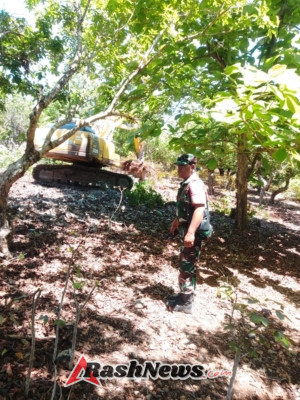 Koramil 1627-03/Batutua Kawal Pengerjaan Tahap Awal KDKMP Desa Oeseli