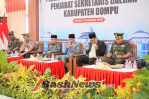 Kolaborasi Forkopimda Menguat, Kasdim Dompu Hadiri Pelantikan Penjabat Sekda