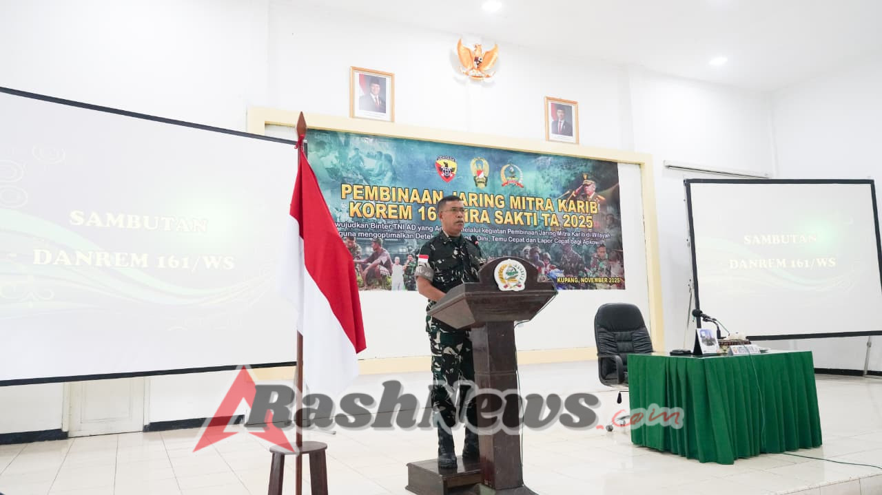 Kolonel Inf Pedro; Berikan Sosialisasi Pembinaan Jaringan Mitra Karib Korem 161/WS Ta. 2025.