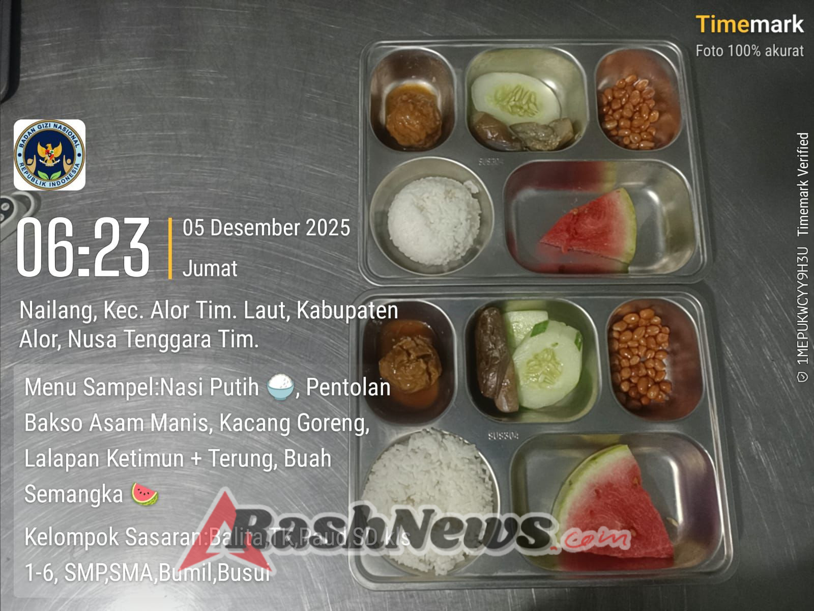Babinsa Tanglapui Timur Pantau Distribusi Makanan Bergizi untuk 2.743 Pelajar