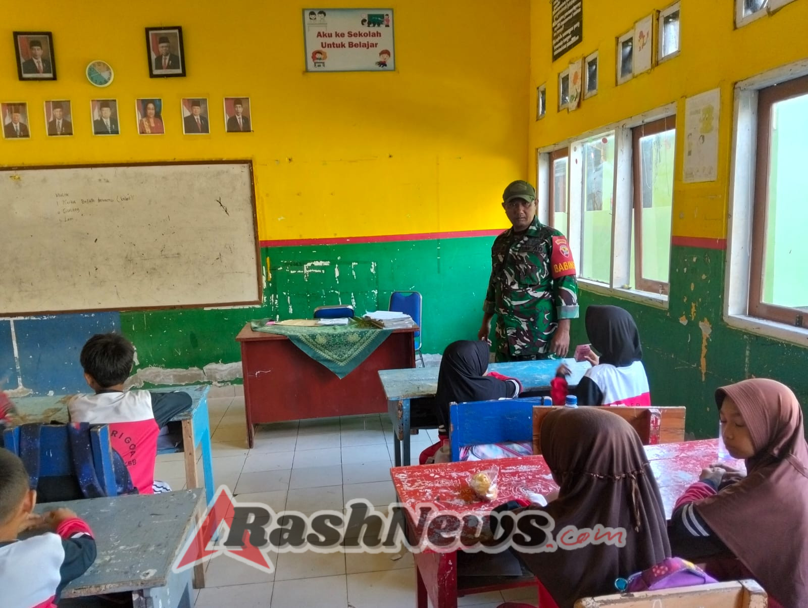 Antusias Siswa Warnai Pelaksanaan Program MSG yang Didampingi Babinsa Desa Goa