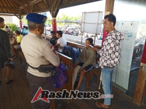 Satuan Polairud Polres Klungkung Gelar Pengamanan Dan Patroli Di Pelabuhan Kusamba Dan Tribuana