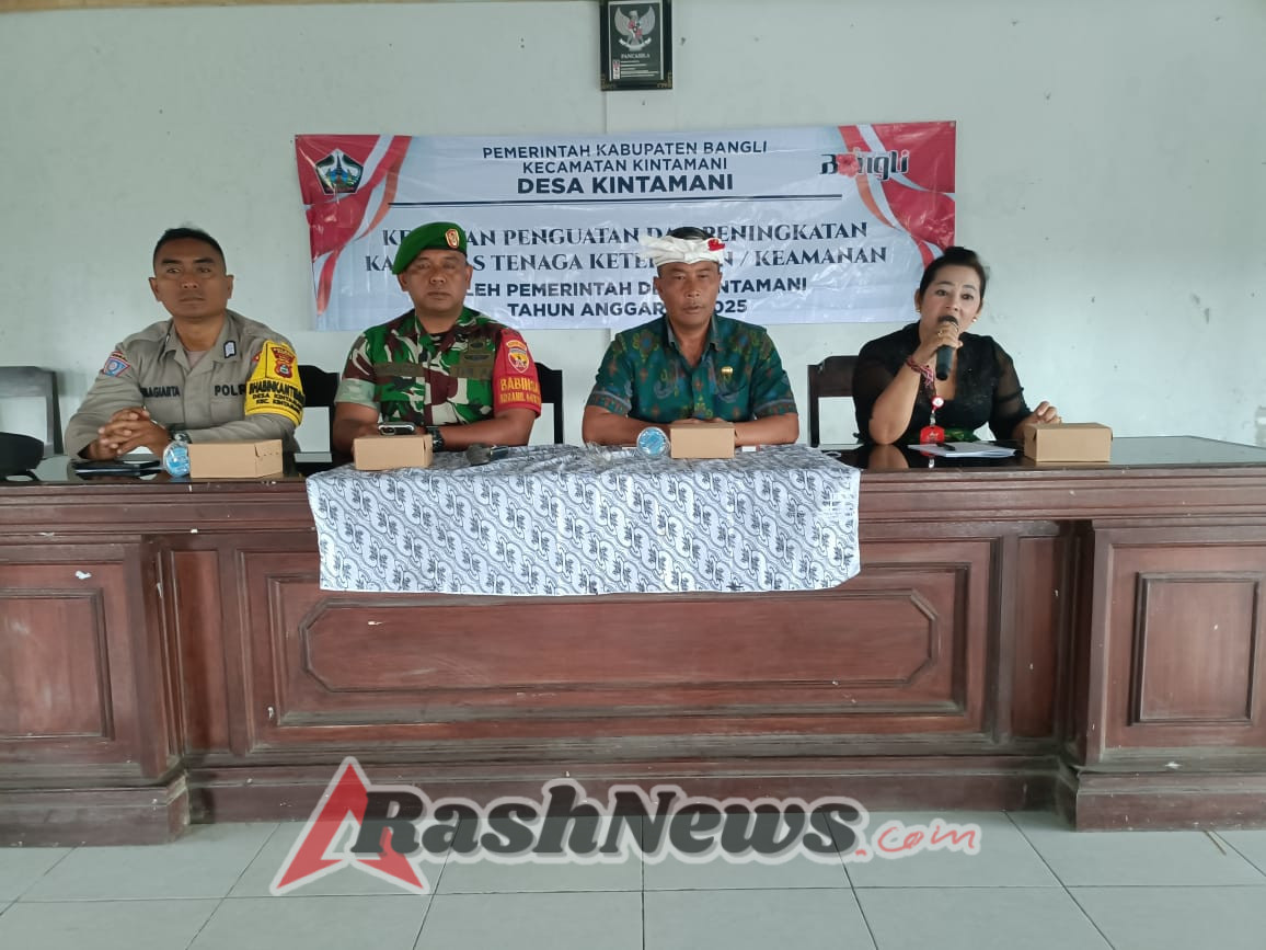 Bhabinkamtibmas Desa Kintamani Perkuat Kapasitas Linmas Demi Terciptanya Desa Aman dan Tertib