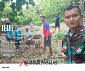 Koordinasi Berjalan Lancar, Babinsa dan Pemerintah Desa Oeleka Tinjau Lokasi Pembangunan KDKMP