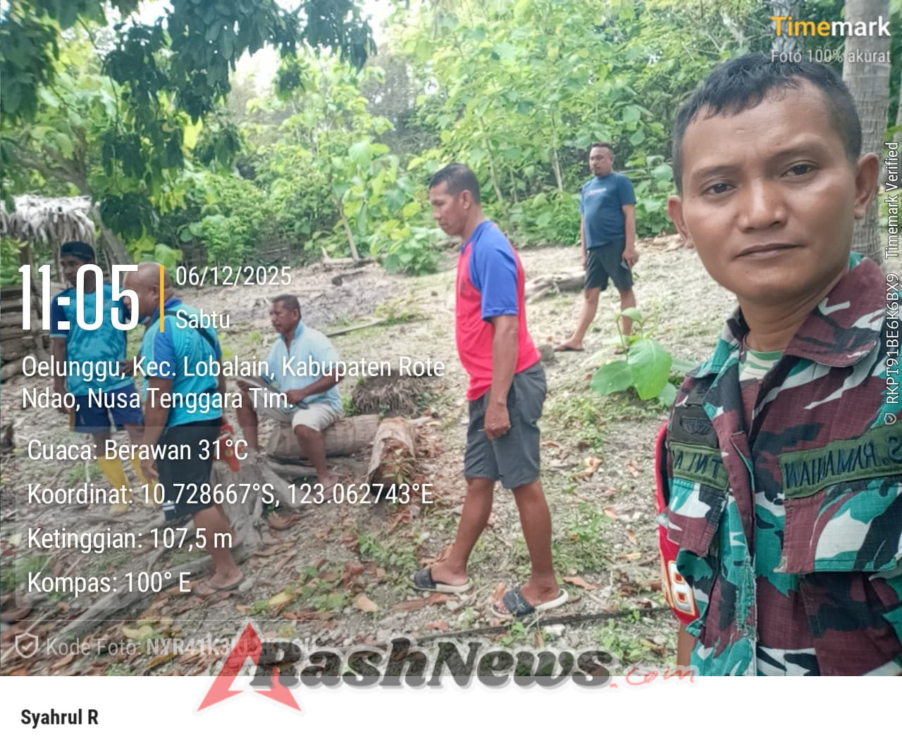 Koordinasi Berjalan Lancar, Babinsa dan Pemerintah Desa Oeleka Tinjau Lokasi Pembangunan KDKMP