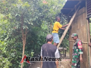 Babinsa Hadir di Tengah Masyarakat: Karya Bakti dan Pamwil Desa RateMangga Sukses Digelar