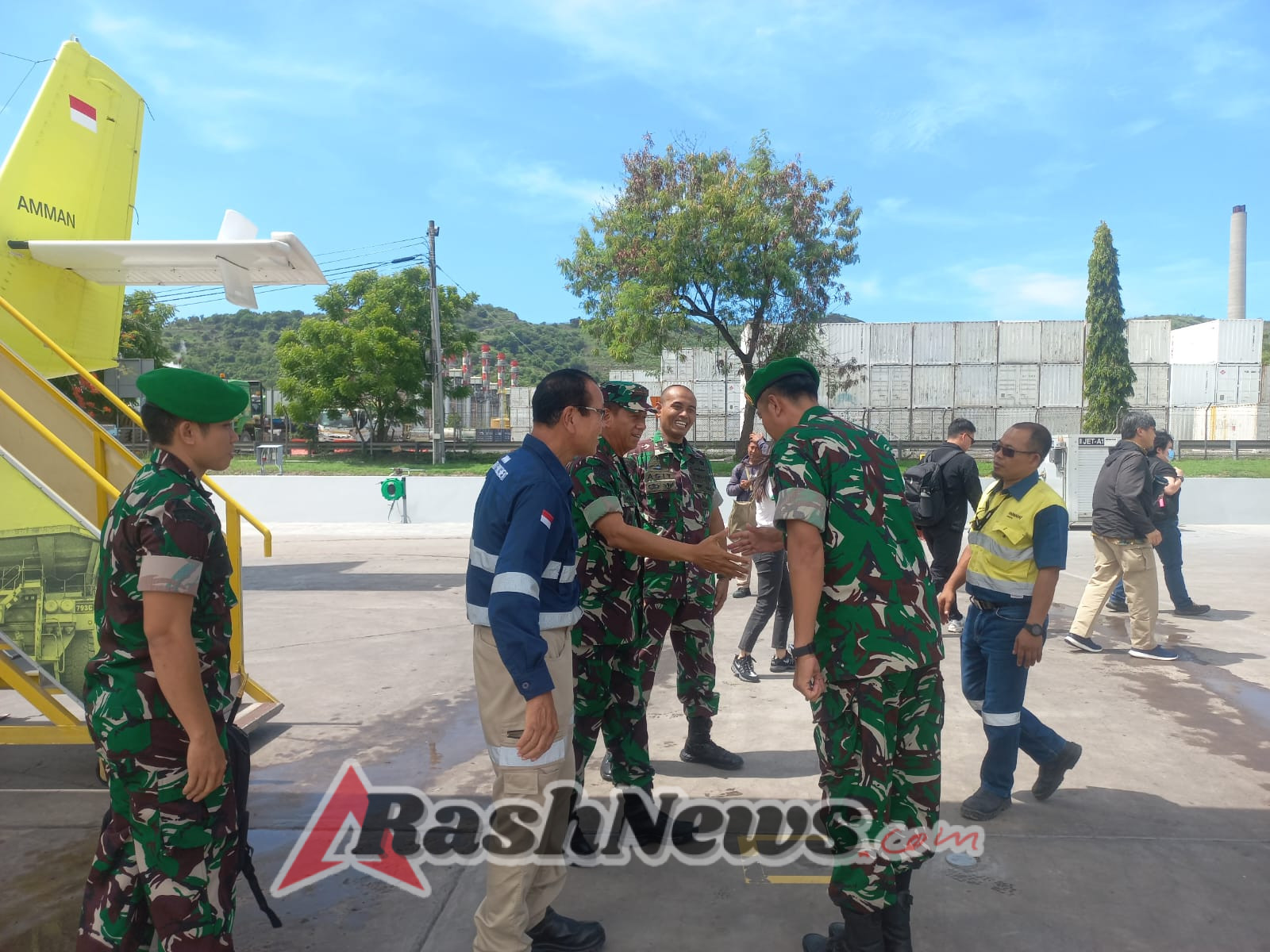 Sinergi TNI dan PT. AMNT dalam Penyambutan Danrem 162/WB di Sumbawa Barat