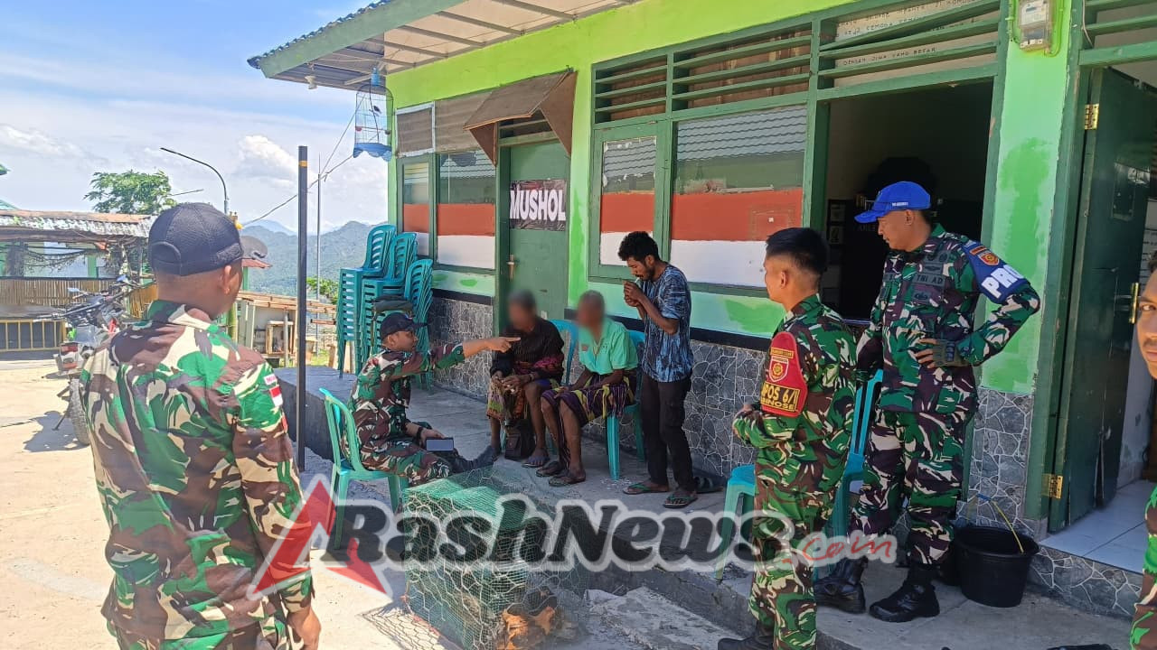 Satgas Pamtas Yonarhanud 2 Kostrad Amankan 2 WNA dan Deportasi ke Negara Asalnya