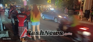 Lindungi Wisatawan  Dari Aksi Kejahatan Polsek Kuta Utara Patroli  Di Jalan Batu Bolong