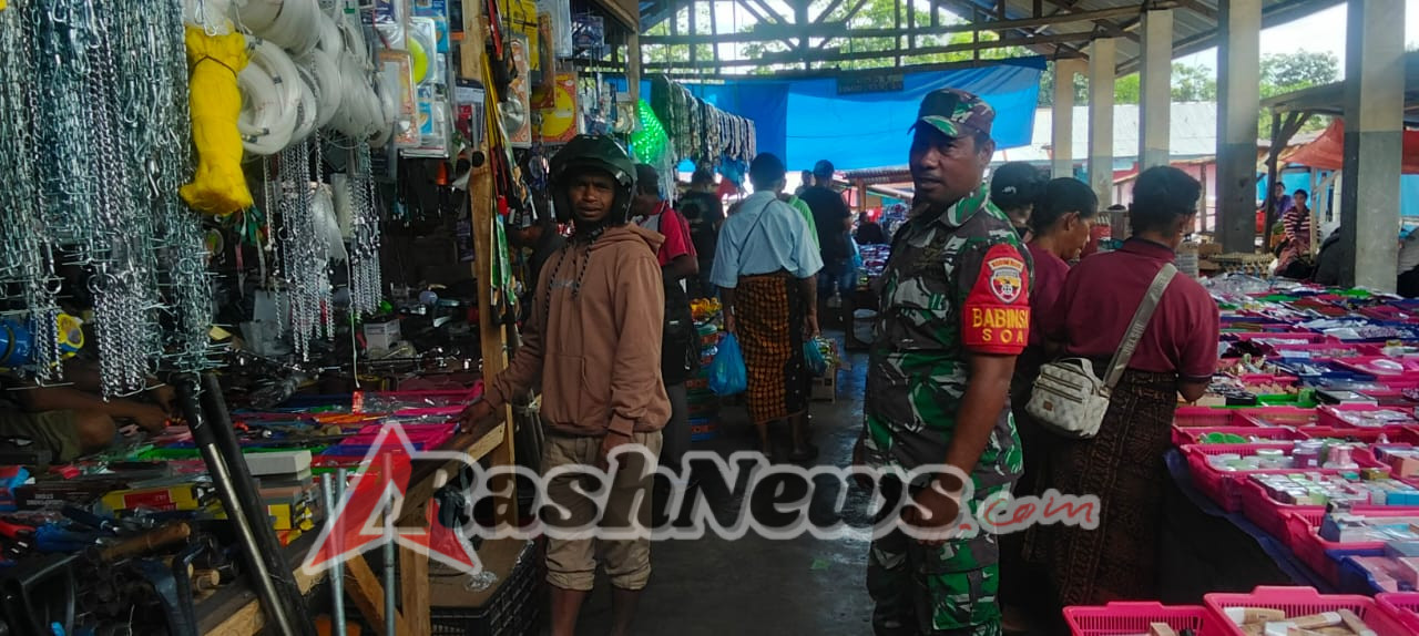 Monitoring Pasar Soa, Wujud Nyata Kepedulian TNI untuk Rakyat