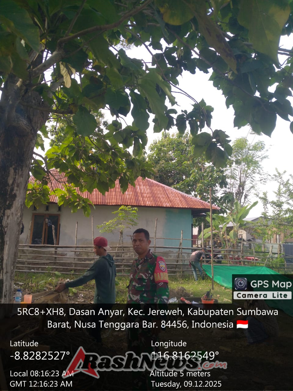 Pengawasan Ketat Babinsa Dasan Anyar pada Pembangunan Koperasi Merah Putih