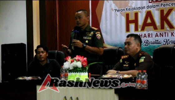 Dandim 1608/Bima dan Kajari Sampaikan Pesan Anti Korupsi dan Keadilan Hukum.