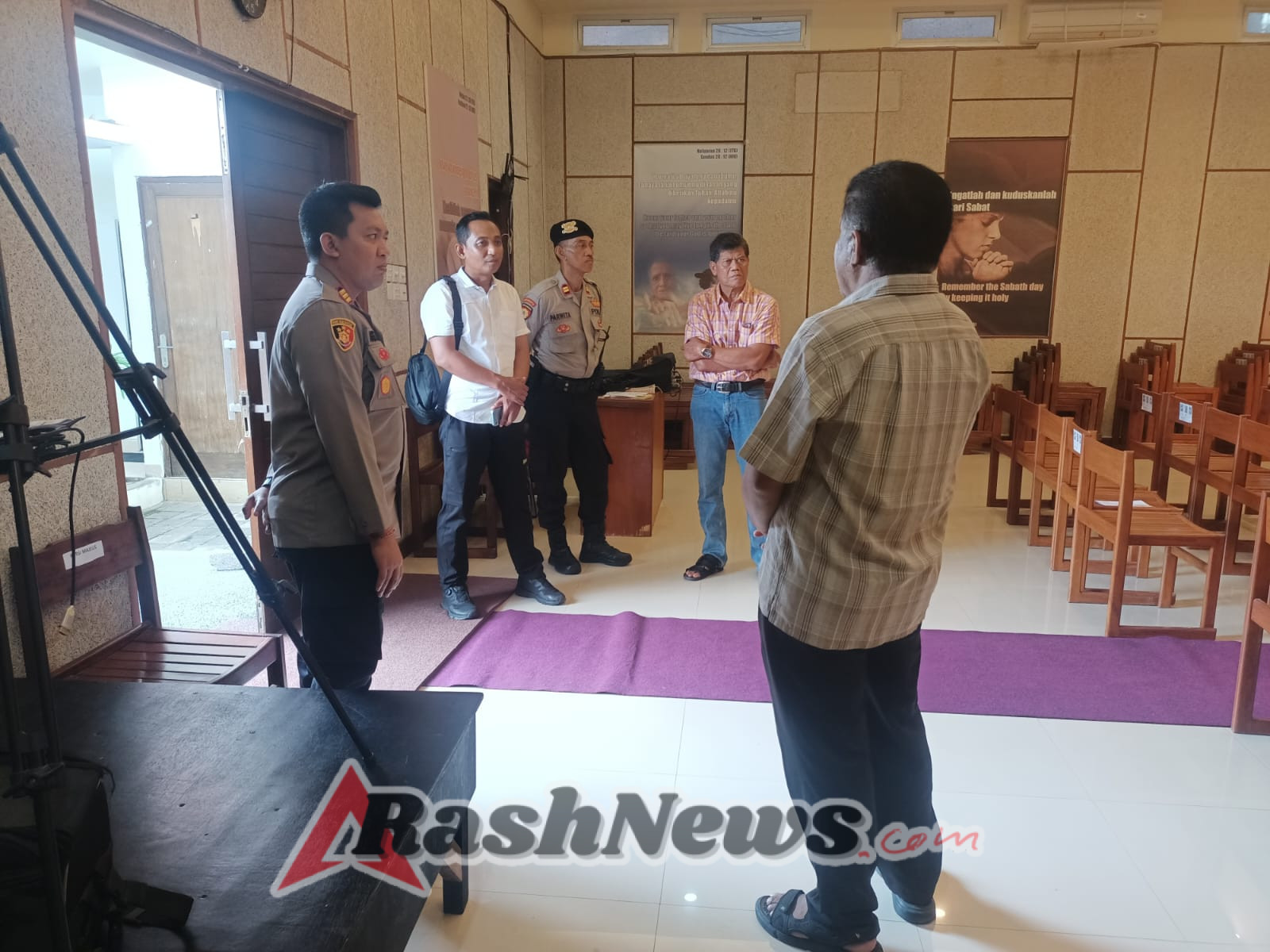 Kapolsek Denpasar Selatan Sambangi Gereja GKBB Getsemani, Cek Kesiapan Pengamanan Natal dan Tahun Baru