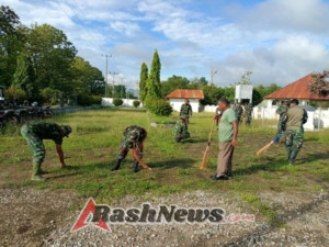 Sambut Hari Juang TNI AD Tahun 2025, Kodim Belu Bersihkan TMP Seroja Haliwen