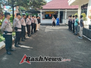 Laksanakan Tugas Piket Mako, Sat Lantas Polres Karangasem Ikuti Serah Terima Tugas Jaga