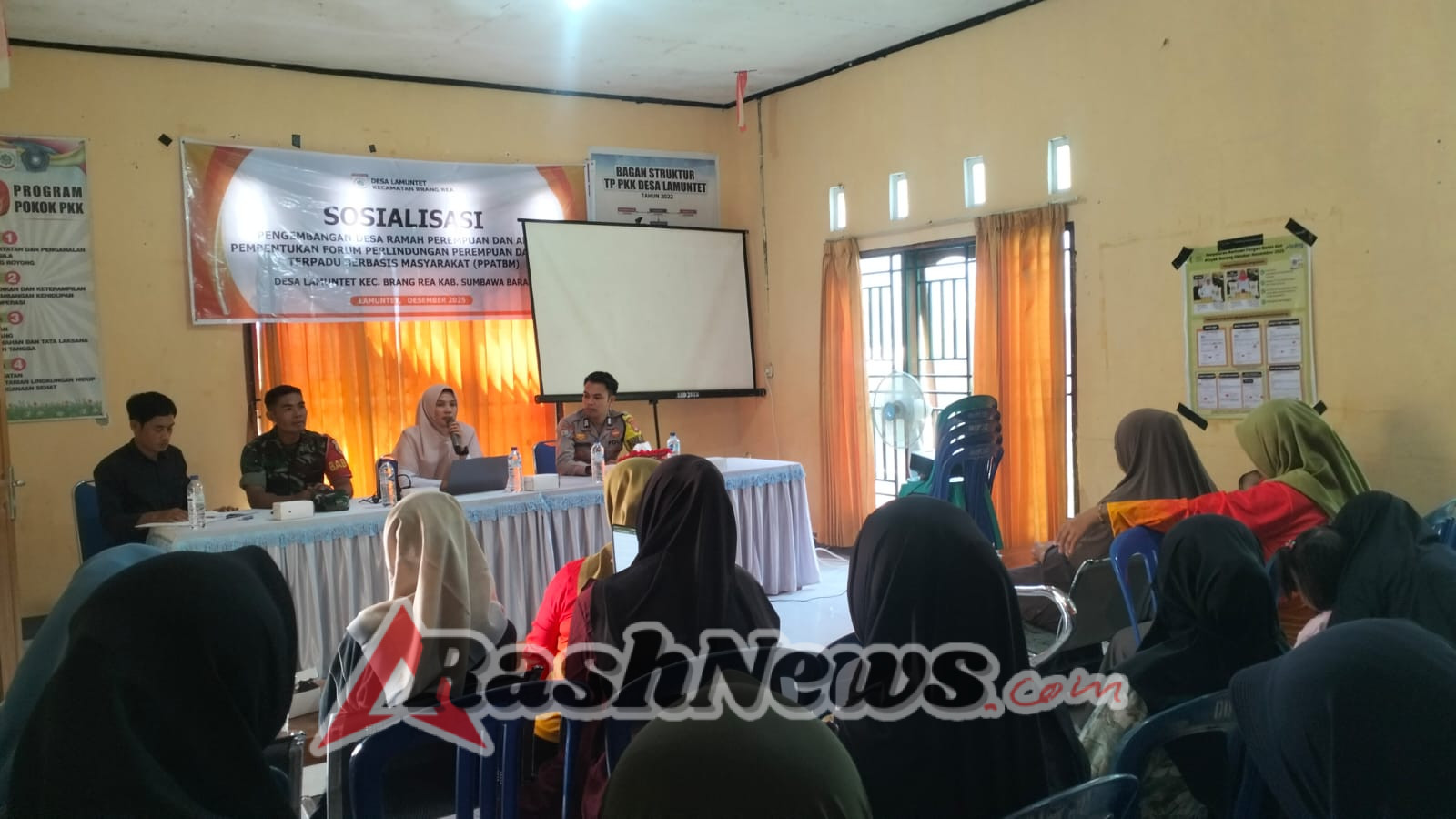 Penguatan Desa Ramah Perempuan dan Anak, Babinsa Ikut Dampingi Sosialisasi di Lamuntet