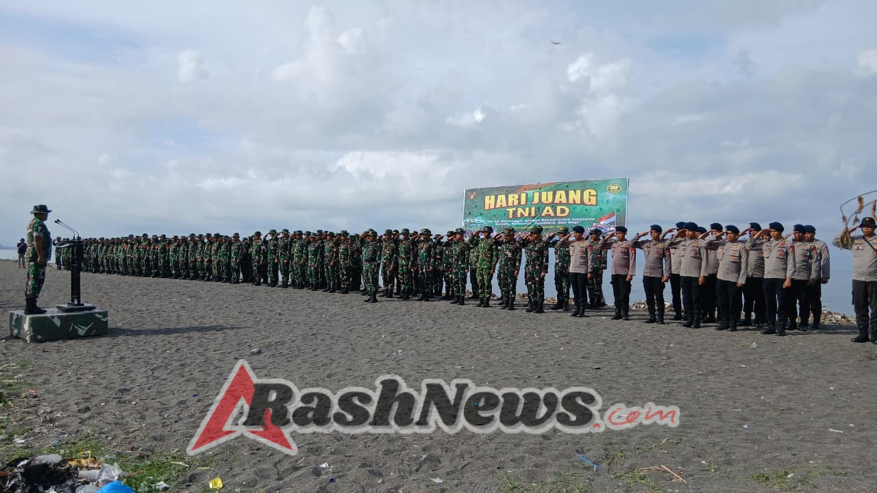 TNI dan Masyarakat Guyub Gelar Karya Bhakti Hari Juang TNI AD di Loang Baloq