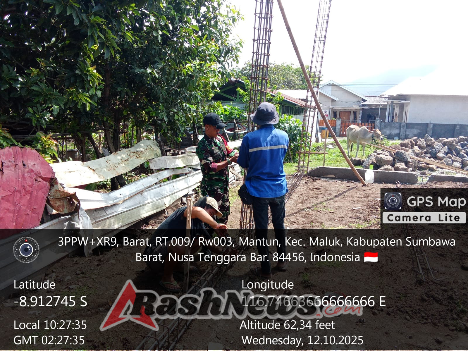 Babinsa Mantun Perkuat Monitoring, Pembangunan KDKMP Kini Masuk Tahap 10 Persen