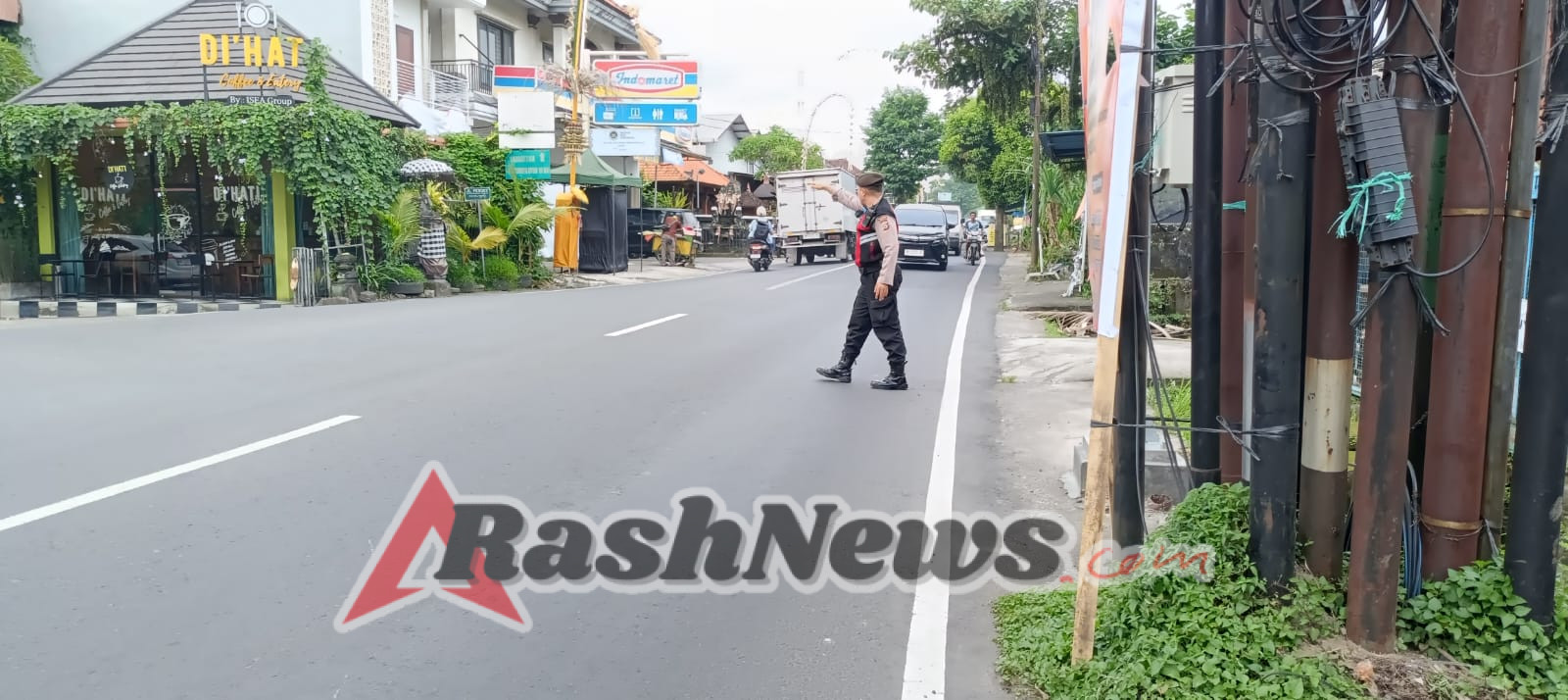 Kelancaran Arus Sore Jadi Prioritas, Polsek Abiansemal Laksanakan Gatur Rutin