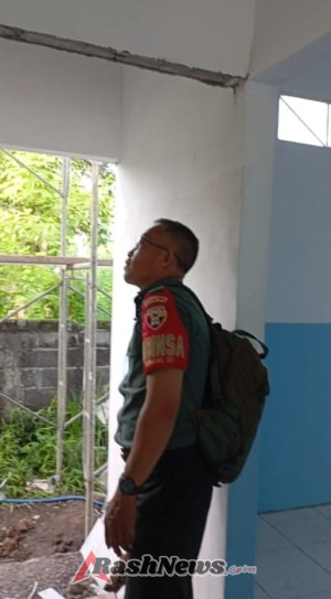 Wujud Konsistensi Dukungan TNI Sukseskan MBG, Babinsa Koramil Klungkung Monitoring Pembangunan Dapur MBG Di Desa Satra