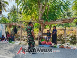 Babinsa Himbau Warga Jaga Ketertiban dan Kebersihan Pasar