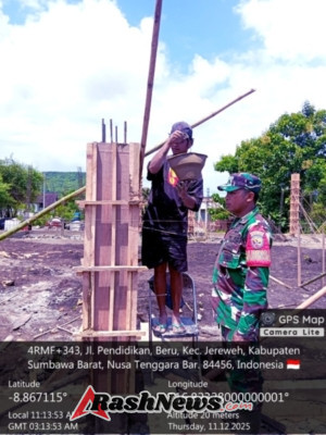 Dukung Ekonomi Desa, Babinsa Belo Kawal Pembangunan Koperasi Merah Putih