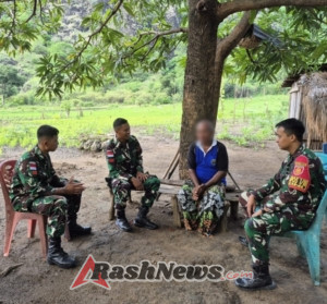 Satgas Pamtas Yonarhanud 2 Kostrad Berhasil Terima dan Amankan Senjata Api dari Warga