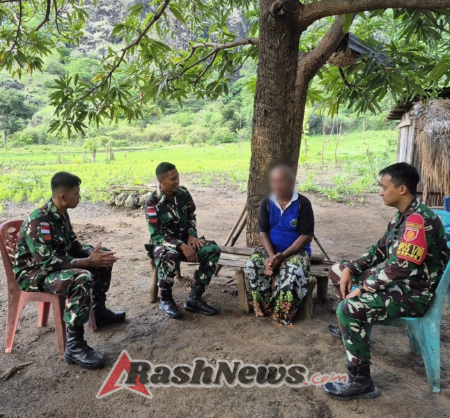 Satgas Pamtas Yonarhanud 2 Kostrad Berhasil Terima dan Amankan Senjata Api dari Warga