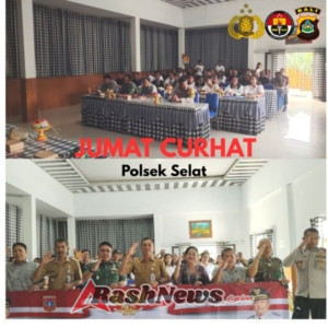 Kapolsek Selat melaksanakan giat Jumat Curhat sambangi Tokoh Masyarakat.