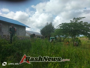 Babinsa Koramil 03/Katikutana Gelar Pembersihan Bersama Masyarakat