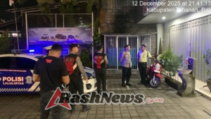 Polres Tabanan Gelar Blue Light Patrol, Sasar Titik Keramaian untuk Jaga Situasi Kondusif