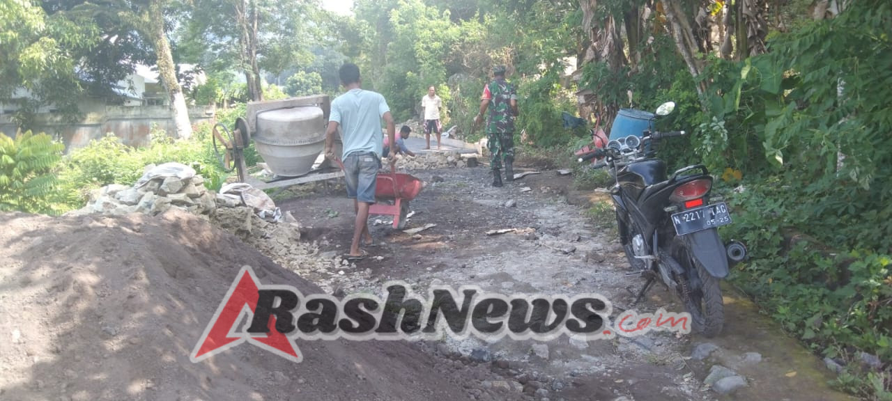 Pembangunan Infrastruktur dan Komsos, Babinsa Perkuat Hubungan dengan Masyarakat