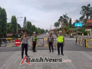 Unit Lantas Polsek Klungkung Amankan Kegiatan Fun Run Dan Fun Walk TRI Darma Putri.