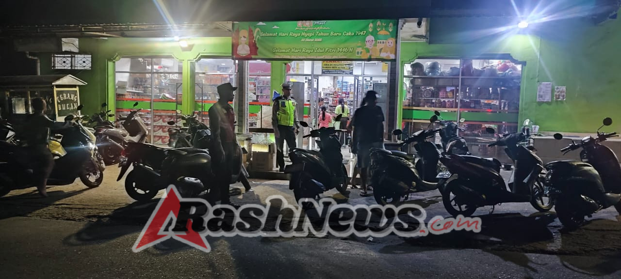 Pawas pimpin Anggota Patroli Swalayan Cegah Kejahatan, Sampaikan Himbauan Kamtibmas.